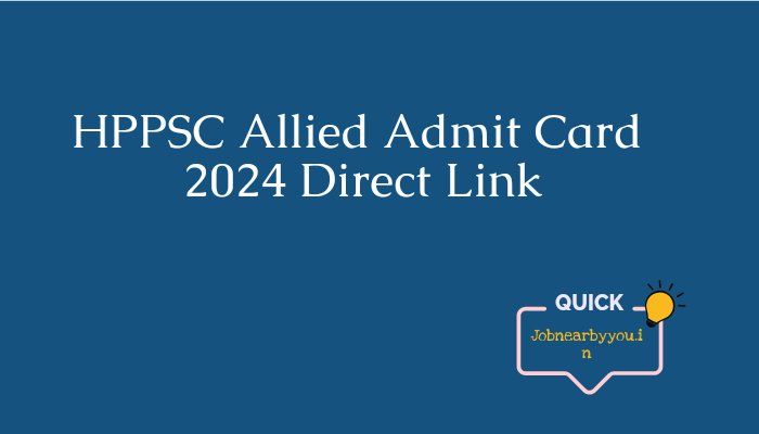 HPPSC Allied Admit Card 2024