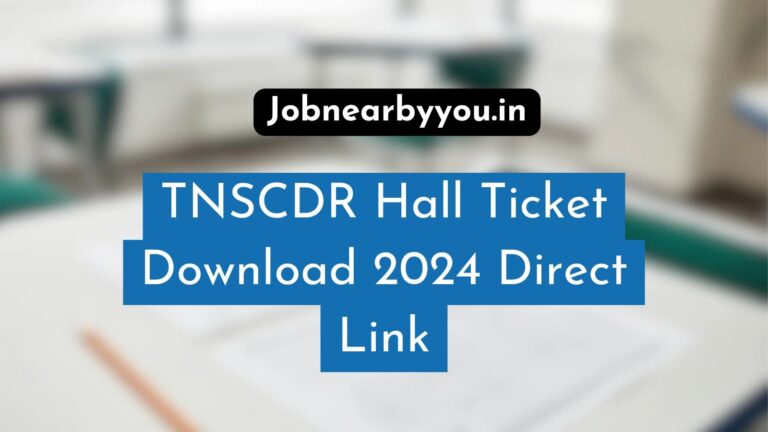 TNSCDR Hall Ticket