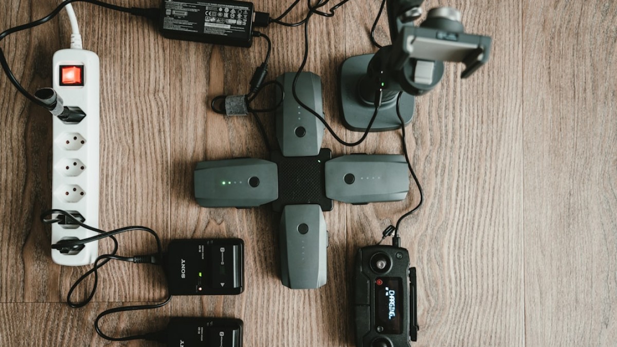 black and grey electronic device
