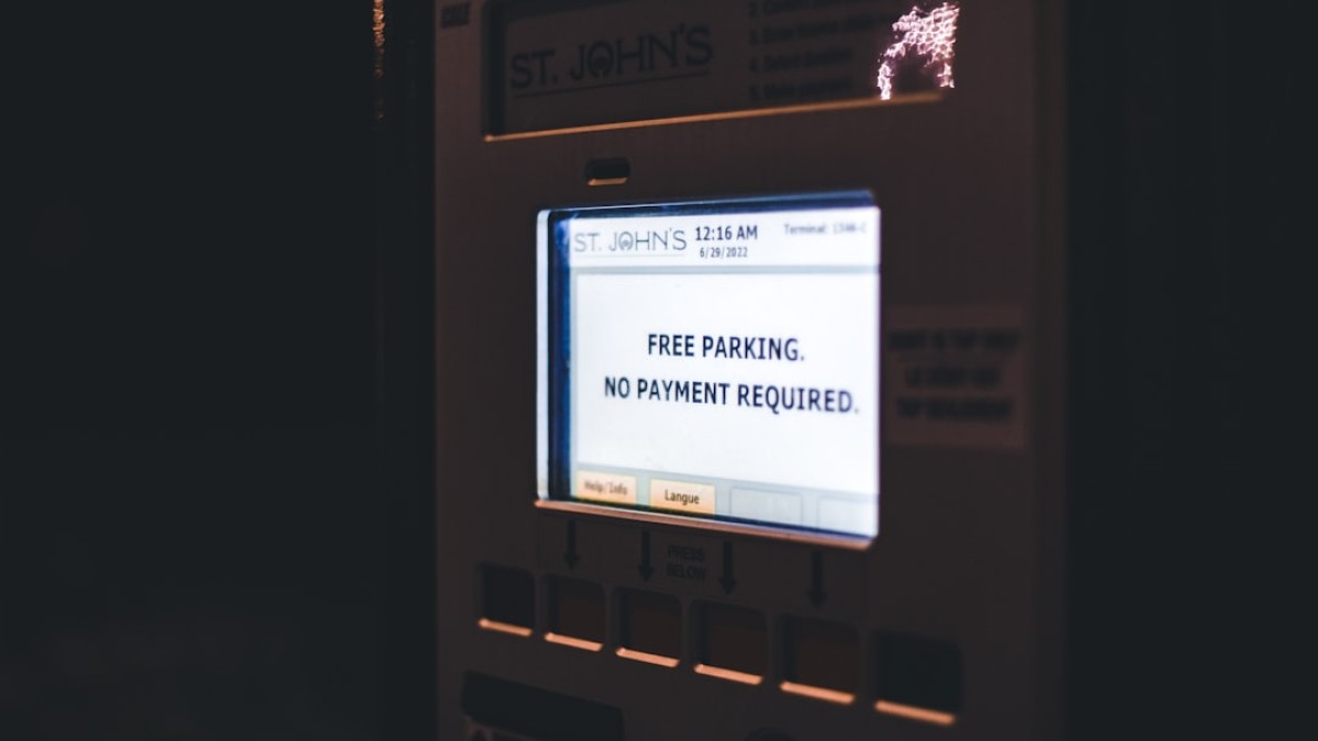 a screen on a machine