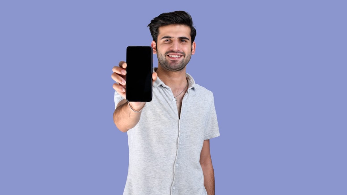 a person holding a phone