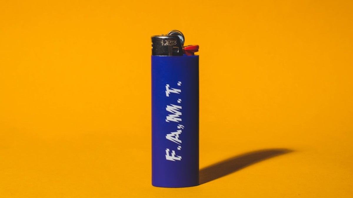 blue disposable lighter